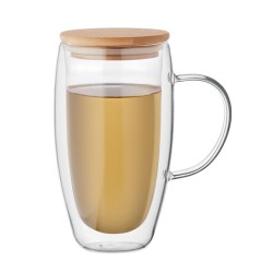 Mug en verre double paroi 450ml Existing NameCouleur:Transparent