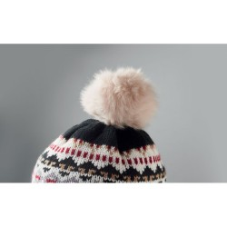 Bonnet avec caches-oreilles YulongCouleur:Noir