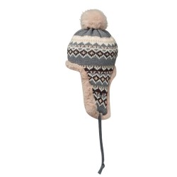 Bonnet avec caches-oreilles YulongCouleur:Noir