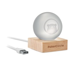 Sphère en verre LED LightCouleur:Bois
