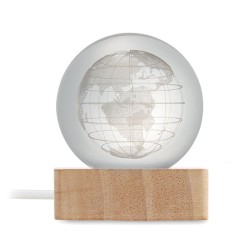 Globe en verre LED Globe LightCouleur:Bois