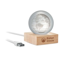 Globe en verre LED Globe LightCouleur:Bois