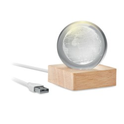 Globe en verre LED Globe LightCouleur:Bois