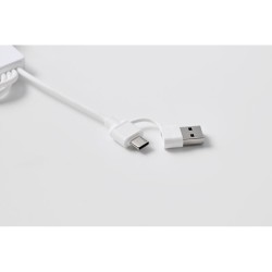 Câble de 2 en 1 de type C IcabCouleur:Blanc
