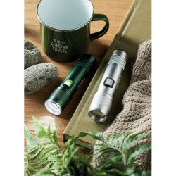 Lampe torche COB rechargeable FlashraCouleur:Argent mat