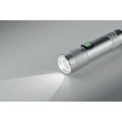 Lampe torche COB rechargeable FlashraCouleur:Argent mat