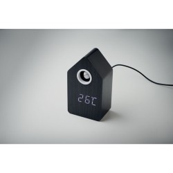 Réveil coucou en MDF Cuckoo BirdCouleur:Noir