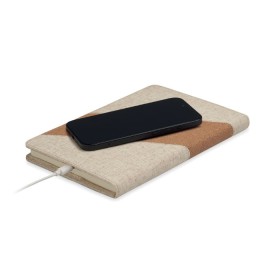 Carnet A5 avec chargeur 15W CortonaCouleur:Beige