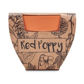Pot graines de coquelicot Red PoppyCouleur:Bois