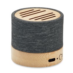 Haut-parleur Bambou RPET BoolCouleur:Noir