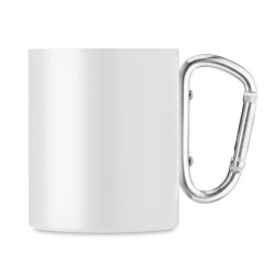 Mug en métal anse mousqueton AromCouleur:Blanc