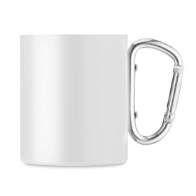 Mug en métal anse mousqueton AromCouleur:Blanc