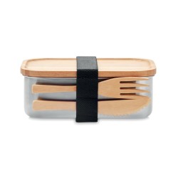 Lunch box en acier inox. 600ml SavannaCouleur:Bois