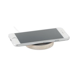 Chargeur en paille de blé/ABS Plato+Couleur:Beige