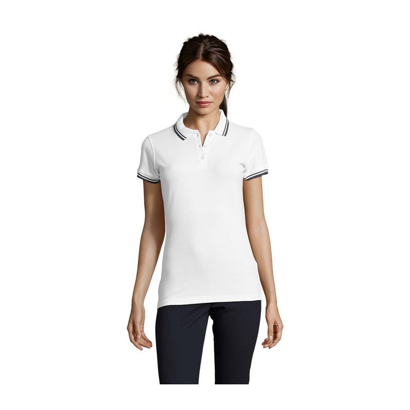 Pasadena Women Polo 200Couleur:BLANC/MARINE   