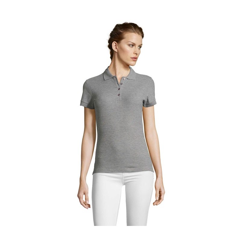 People Women Polo 210GCouleur:GRIS CHINÉ II  