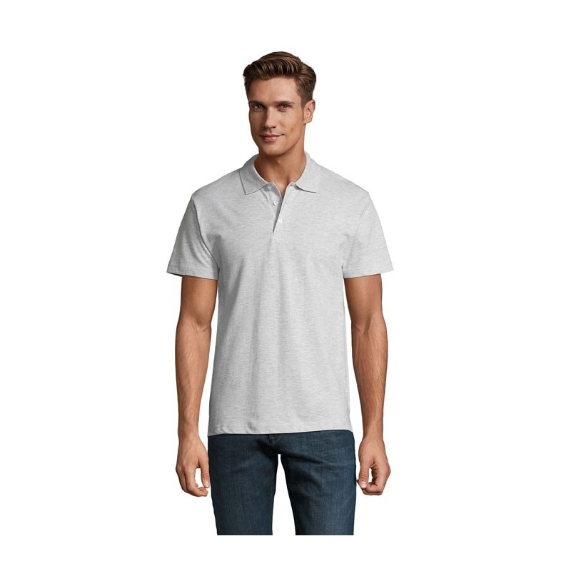 Spring Ii  Polo Homme 210GCouleur:BLANC CHINÉ    