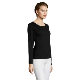 Majestic T-Shirt Manches LgCouleur:NOIR PROFOND   
