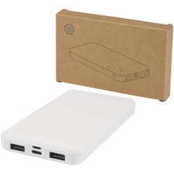 Batterie de secours Intan de 10 000 mAh et 10 W en plastique recycléCouleur:Blanc