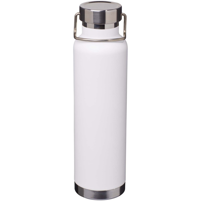 Bouteille avec isolation sous vide Astra de 650 ml en cuivre et acier inoxydable recyclé certifié RCSCouleur:Blanc