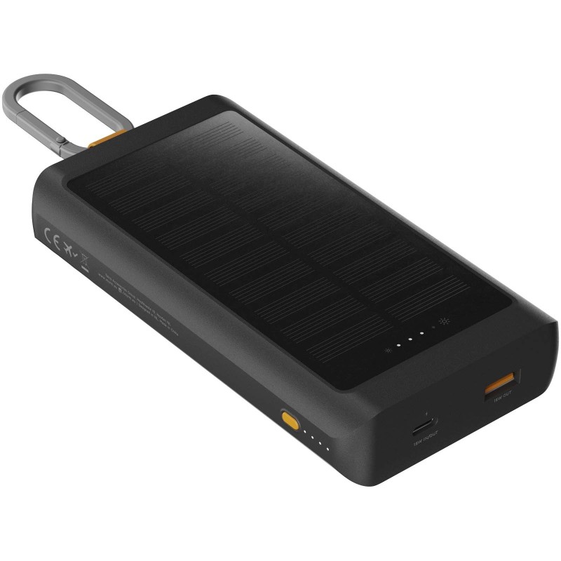 Batterie de secours solaire Xtorm XG2S101 Go2 de 10 000 mAh et 15 W avec éclairageCouleur:Charbon