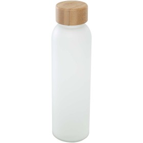 Bouteille en verre sodocalcique mat Lume de 500 ml avec couvercle en bambouCouleur:Blanc