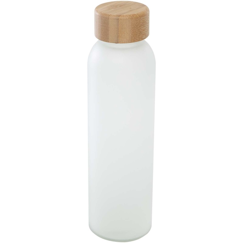 Bouteille en verre sodocalcique mat Lume de 500 ml avec couvercle en bambouCouleur:Blanc