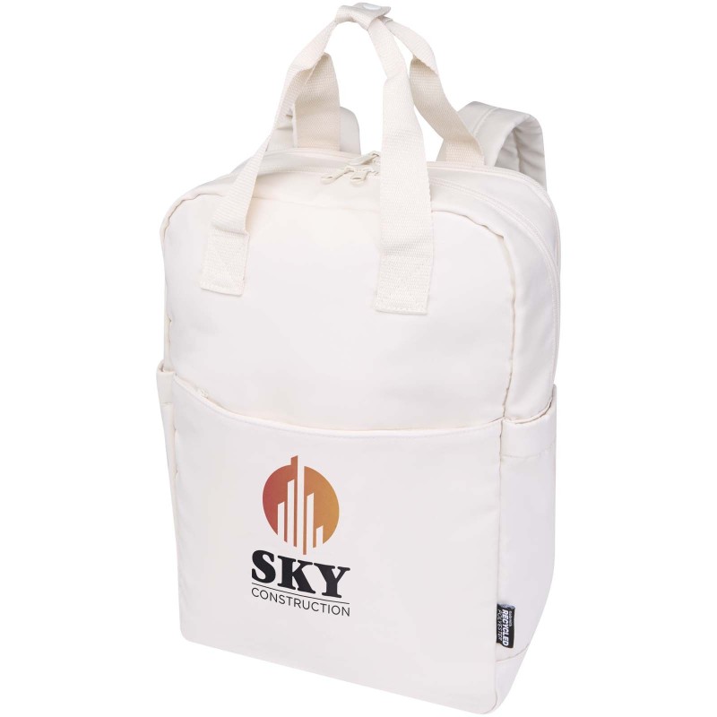 Sac à dos de voyage pour ordinateur portable Trip 14” Aware™ de 9 L en matériaux recyclésCouleur:Blanc cassé