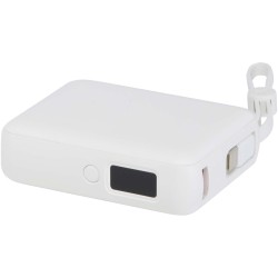 Batterie externe Acrux de 10 000 mAh et 35 W pour tablette avec câble Type-C intégré - fabriquée en plastique recycléCouleur:Bla