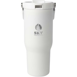 Gobelet avec isolation sous vide Bronx en cuivre et acier inoxydable recyclé certifié RCS Bronx de 900 ml avec couvercle à doubl