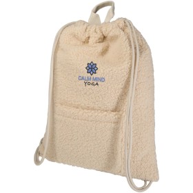 Sac à dos avec cordon sherpa recyclé GRS de 9 L BearCouleur:Naturel
