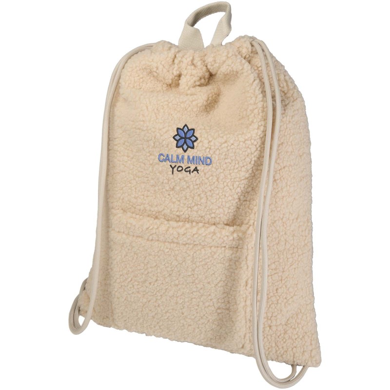 Sac à dos avec cordon sherpa recyclé GRS de 9 L BearCouleur:Naturel