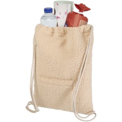 Sac à dos avec cordon sherpa recyclé GRS de 9 L BearCouleur:Naturel
