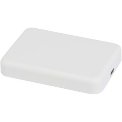 Batterie de secours Acrab magnétique sans fil de 5 000 mAh et 15 W avec PD de 20 W - fabriquée en plastique recycléCouleur:Blanc