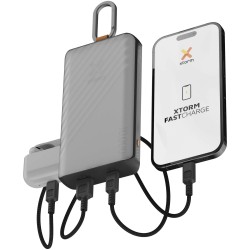 Batterie de secours solaire Xtorm XG2S101 Go2 de 10 000 mAh et 15 W avec éclairageCouleur:Charbon