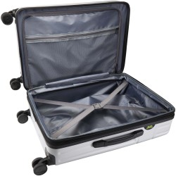 Valise extensible Rover de 70 L et 24" en matériaux recyclés certifiés GRSCouleur:Argent