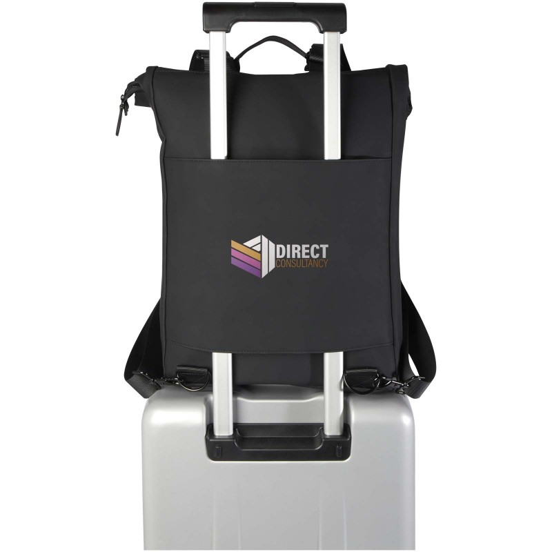 Sac à dos pour ordinateur portable 15,6" Turner de 12 L certifié GRS recycléCouleur:Noir