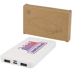 Batterie de secours Intan de 10 000 mAh et 10 W en plastique recycléCouleur:Blanc