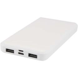 Batterie de secours Intan de 10 000 mAh et 10 W en plastique recycléCouleur:Blanc