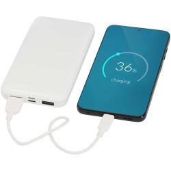 Batterie de secours Intan de 10 000 mAh et 10 W en plastique recycléCouleur:Blanc