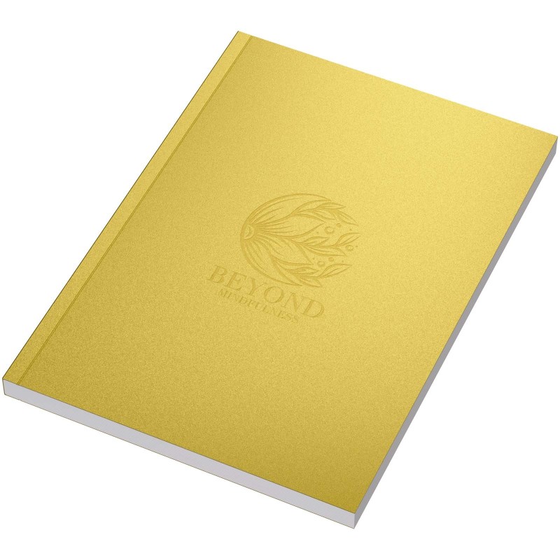 Cahier A5 Novella Austen à couverture souple métallisée de 100 feuillesCouleur:Doré