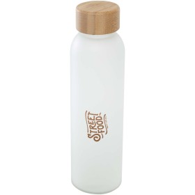 Bouteille en verre sodocalcique mat Lume de 500 ml avec couvercle en bambouCouleur:Blanc