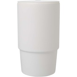 Mug Carter en céramique de 450 ml avec couvercle en plastiqueCouleur:Blanc