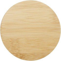 Tasse en verre Leona de 350 ml avec couvercle en bambouCouleur:Translucide