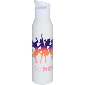Bouteille d’eau Sky de 650 ml en acier inoxydable recyclé certifié RCS à simple paroiCouleur:Blanc