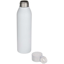 Bouteille d’eau Grom de 650 ml en acier inoxydable recyclé certifié RCSCouleur:Blanc