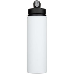 Bouteille d’eau Fitz de 800 ml en acier inoxydable recyclé certifié RCS à simple paroiCouleur:Blanc