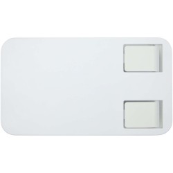 Support de téléphone Alhena pliable en plastique recyclé avec support de bureau en métalCouleur:Blanc