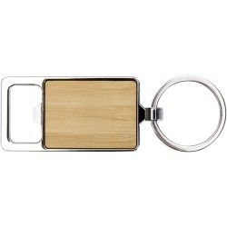 Porte-clés en bambou avec décapsuleur SnapperCouleur:Naturel