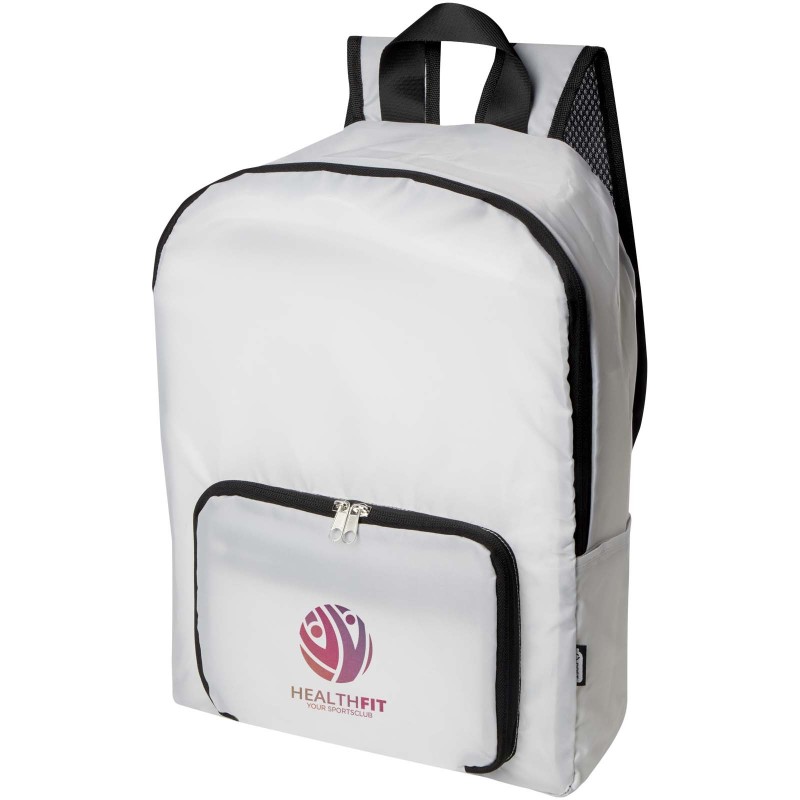 Sac à dos pliable EcoFold de 15 L en RPETCouleur:Blanc